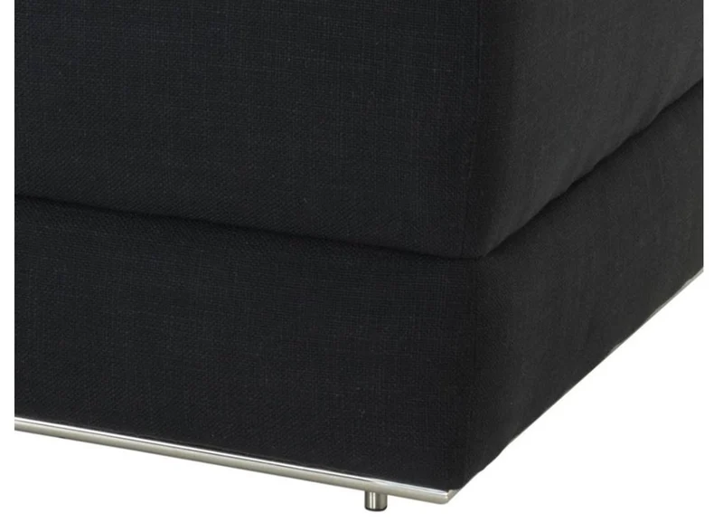 Casa Padrino Designer Sofa Schwarz Linksseitig 231 x 101 x H. 85 cm - Luxus Wohnzimmer Möbel
