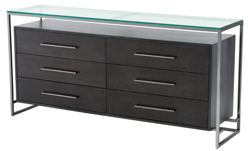 Casa Padrino Luxus Designer Wohnzimmerschrank 180 x 45 x H. 86 cm - Hotel Kollektion