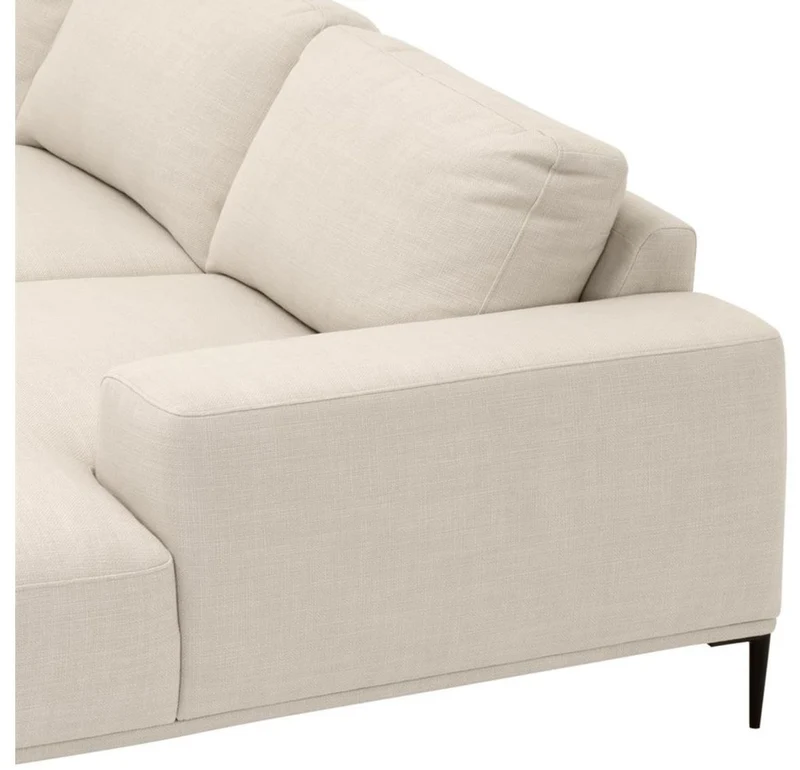 Casa Padrino Luxus Lounge Sofa Naturfarbig 285 x 164 x H. 80 cm - Luxus Kollektion