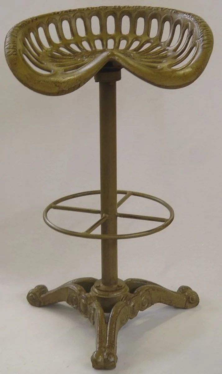 Casa Padrino Luxus Barhocker - Gusseisen - Höhe 78,7 cm - Industrial Design