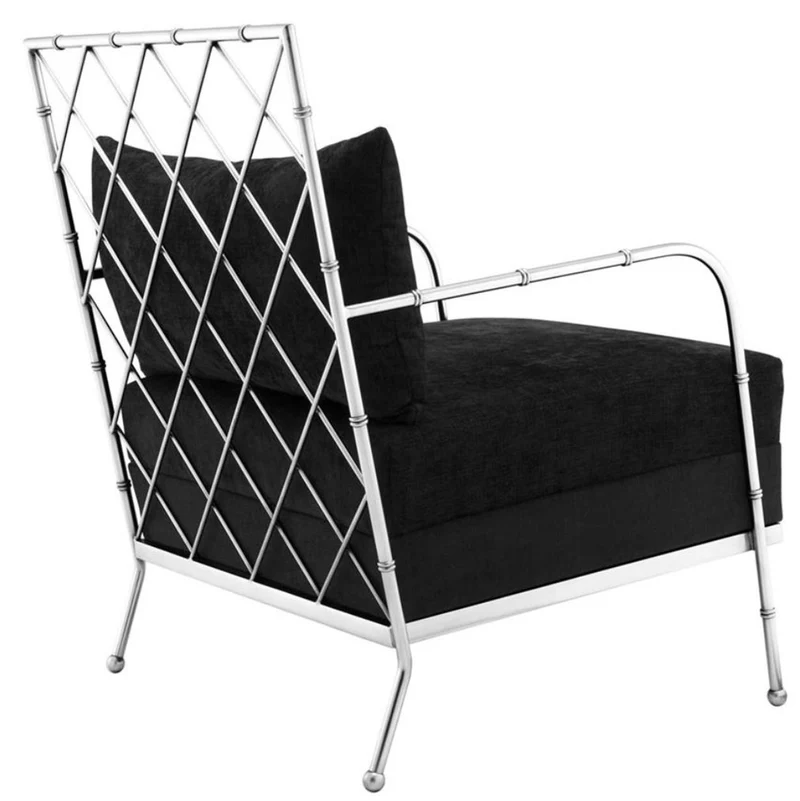 Casa Padrino Luxus Sessel Silber 64,5 x 71,5 x H. 83 cm - Limited Edition