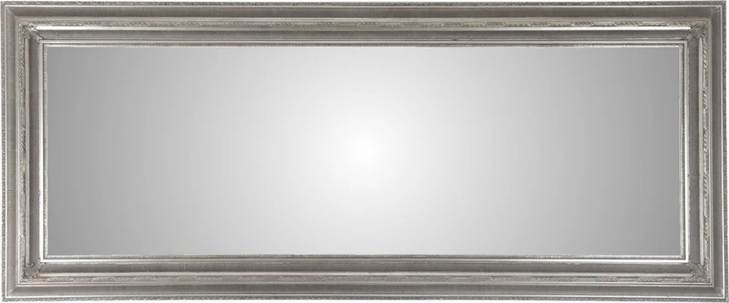 Casa Padrino Antik Stil Wandspiegel Silber 202 x H. 84 cm - Barock Wohnzimmer Möbel