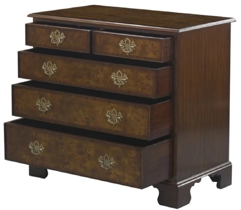 Casa Padrino Luxus Jugendstil Kommode mit 5 Schubladen Braun / Dunkelbraun 92 x 52 x H. 86 cm - Luxus Qualität