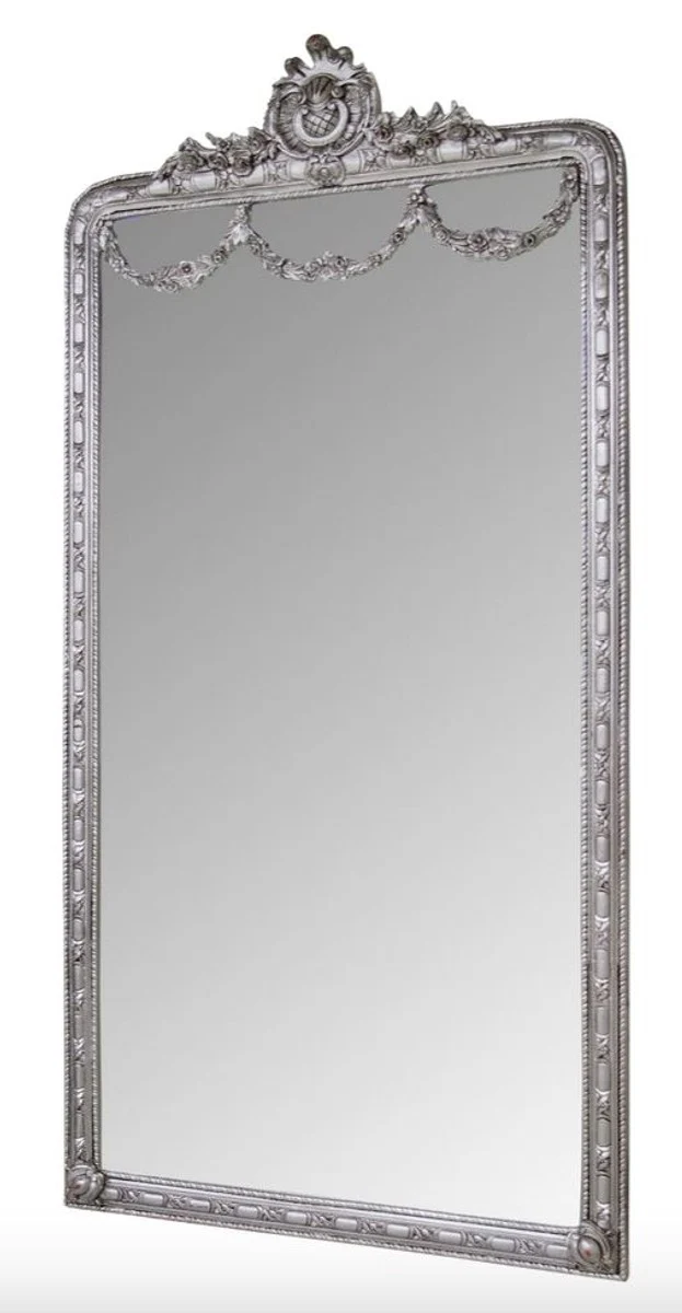 Casa Padrino Barock Spiegel Silber 120 x H. 242 cm - Barock Wandspiegel
