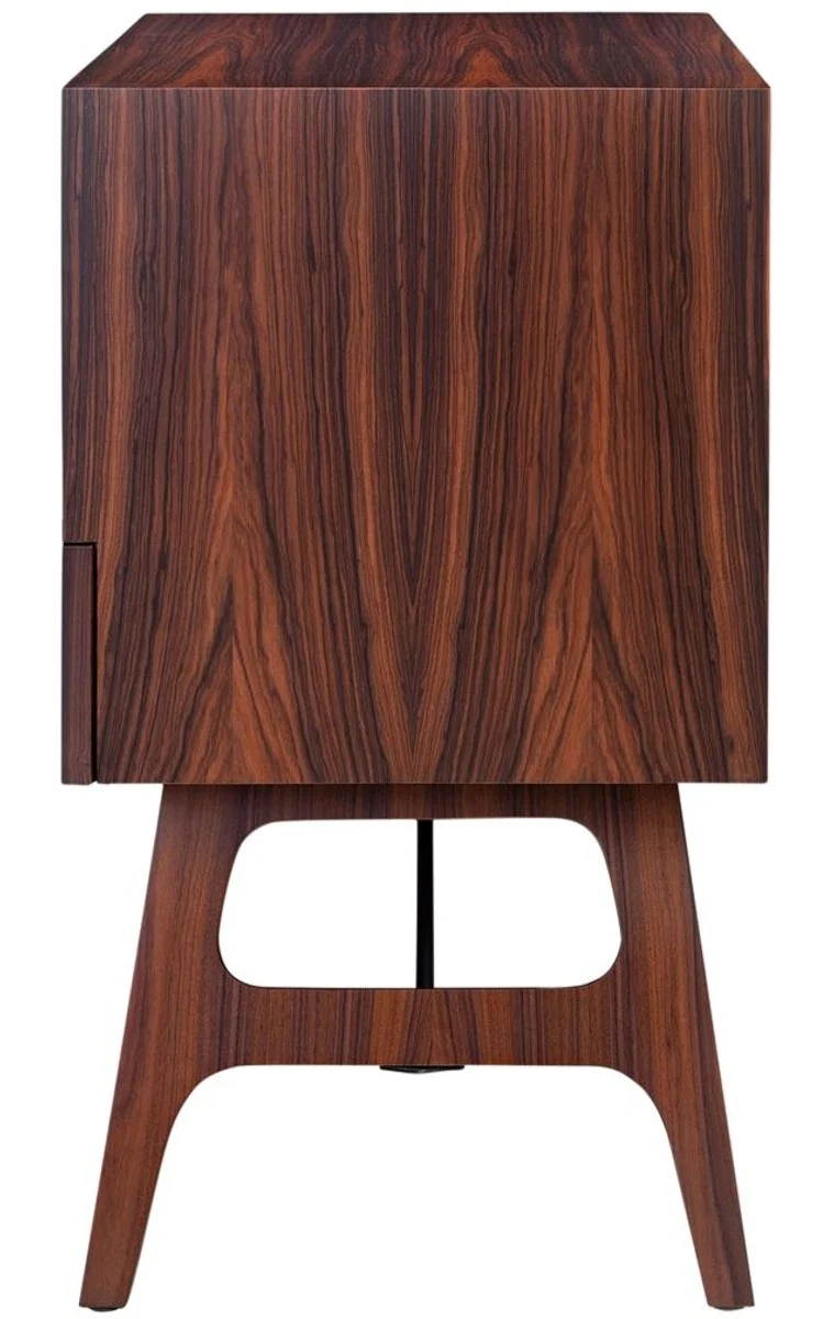 Casa Padrino Luxus Rosenholz Nachttisch mit Schublade Braun 50 x 40 x H. 70 cm - Schlafzimmermöbel