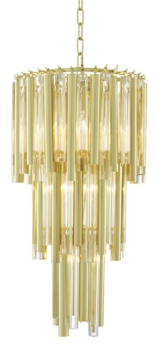 Casa Padrino Luxus Kronleuchter Gold Durchmesser 35 x H. 68 cm - Hotel Möbel