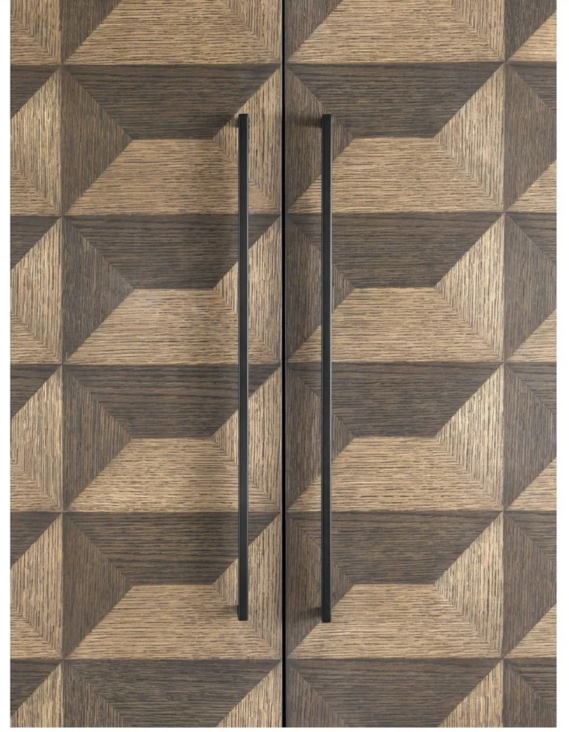 Casa Padrino Luxus Weinschrank mit 2 Türen Braun / Dunkelbraun / Schwarz 95 x 58 x H. 168,5 cm - Barmöbel - Luxus Qualität