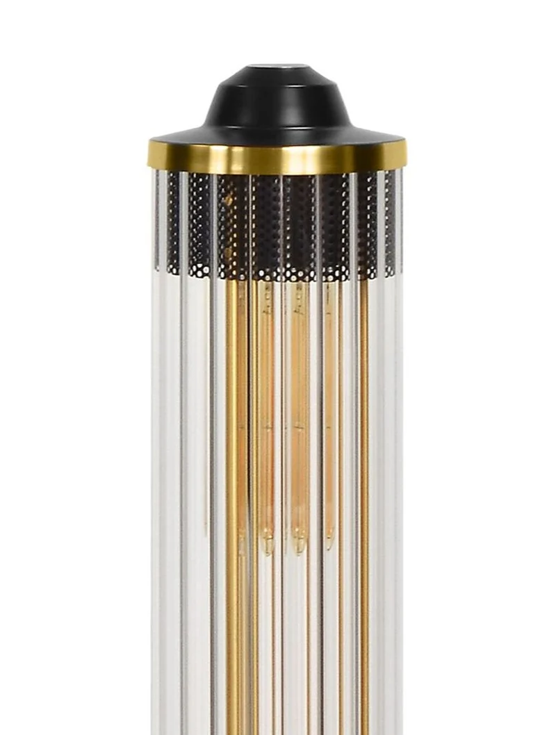 Casa Padrino Luxus Stehleuchte Schwarz / Messing - Luxus Qualität