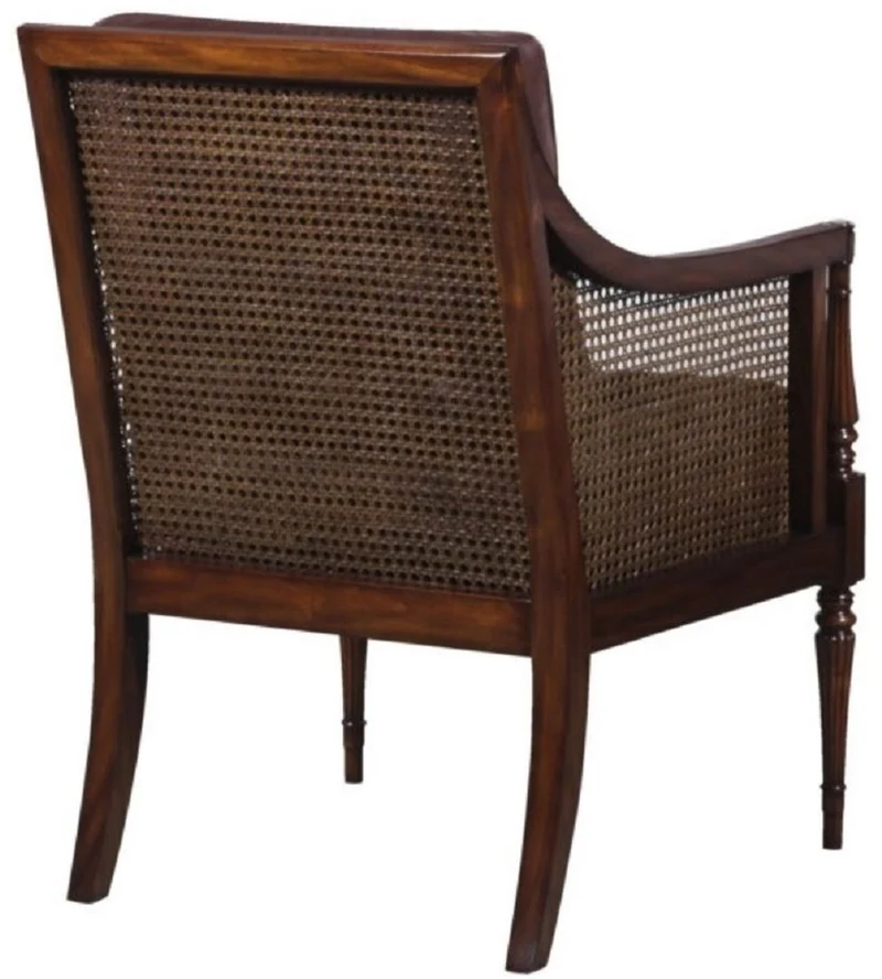 Casa Padrino Luxus Jugendstil Salon Sessel Dunkelbraun / Braun 68 x 65 x H. 98 cm - Hotel Möbel