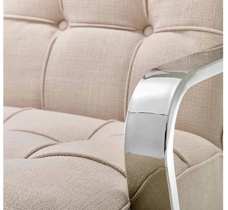 Casa Padrino Luxus Sessel Naturfarbig 72 x 80 x H. 64 cm - Designer Möbel