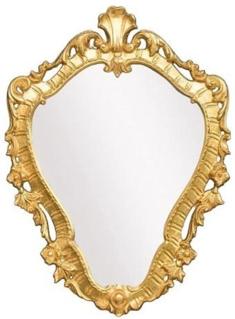 Casa Padrino Luxus Barock Spiegel Gold 41 x 3 x H. 57 cm - Wandspiegel im Barockstil - Edel & Prunkvoll