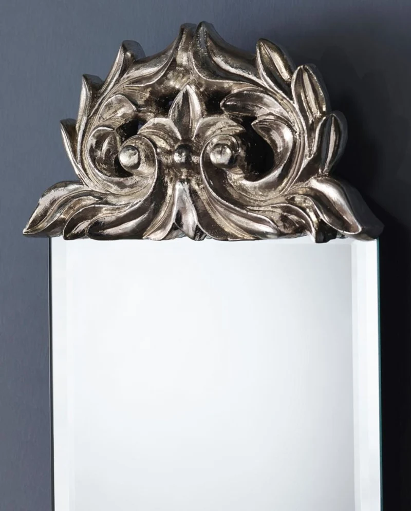 Casa Padrino Barock Spiegel Silber 15 x H. 124 cm - Barockstil Möbel & Accessoires