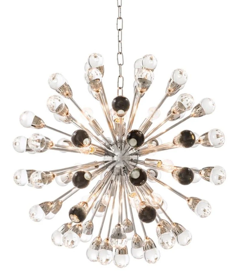 Casa Padrino Luxus Designer Kronleuchter Silber Durchmesser 75 cm - Limited Edition