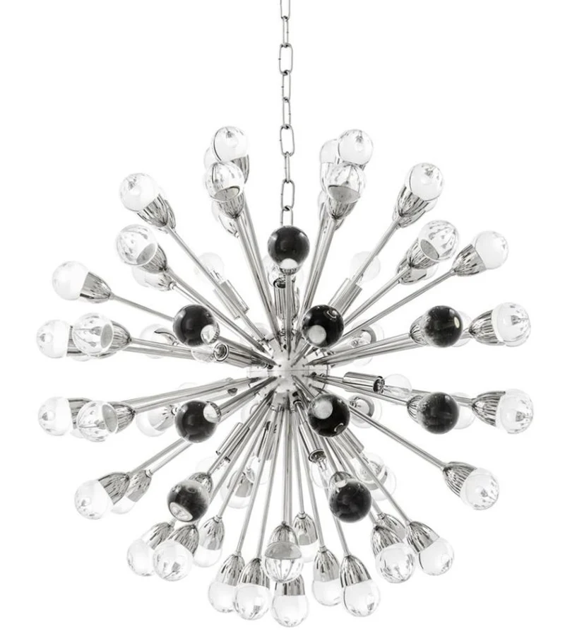 Casa Padrino Luxus Designer Kronleuchter Silber Durchmesser 75 cm - Limited Edition