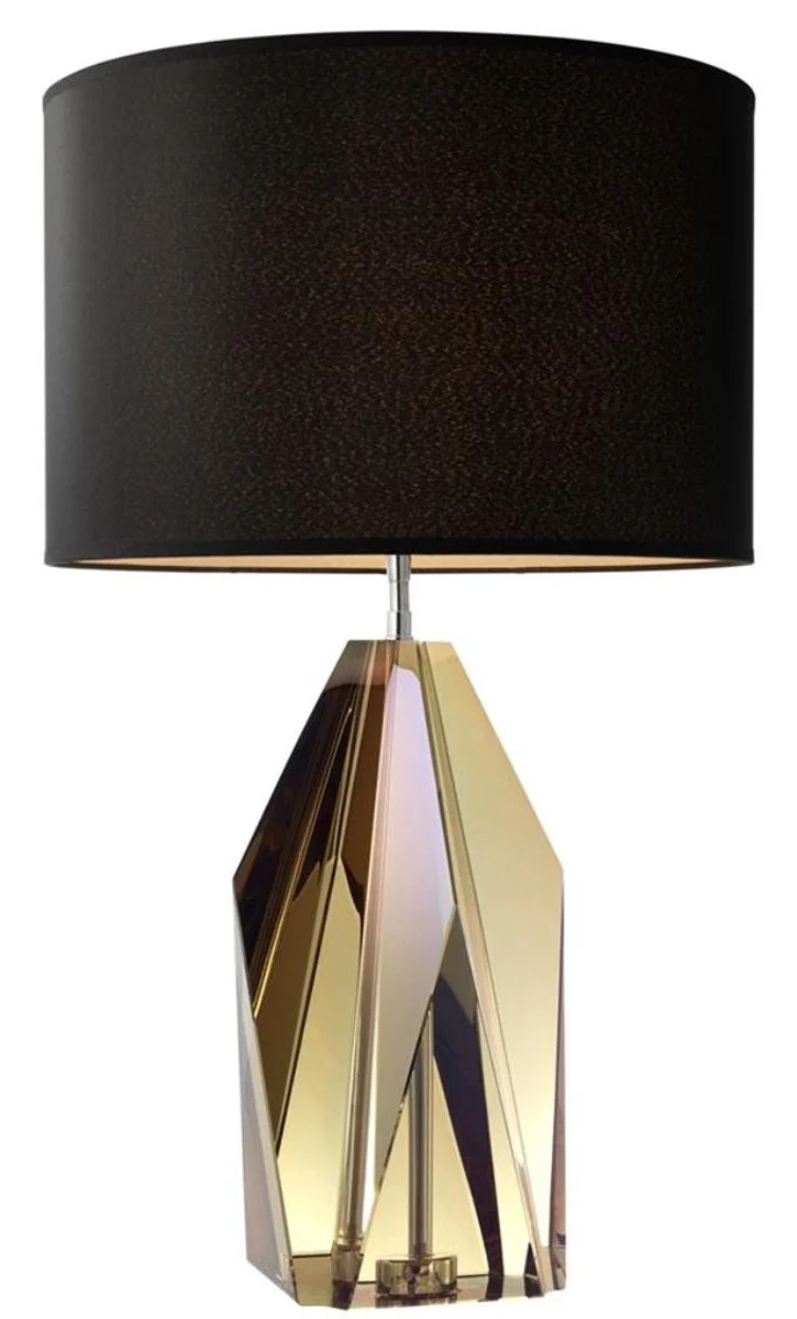 Casa Padrino Luxus Wohnzimmer Kristallglas Tischleuchte / Tischlampe - Hotel Kollektion