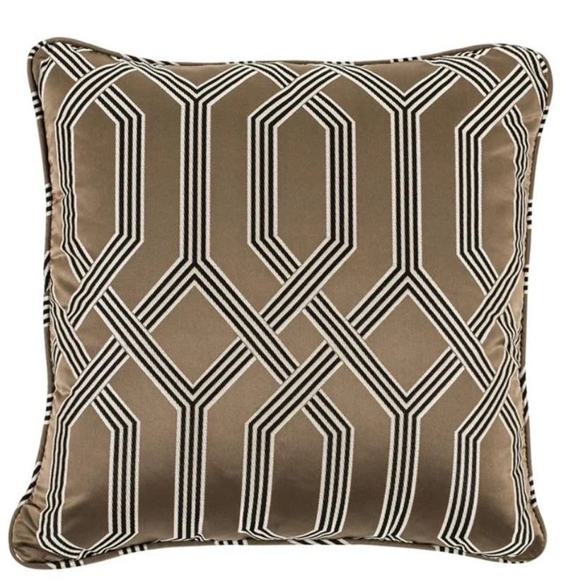 Casa Padrino Deko Kissen / Zierkissen Braun 50 x 50 cm - Luxus Wohnzimmer Accessoires