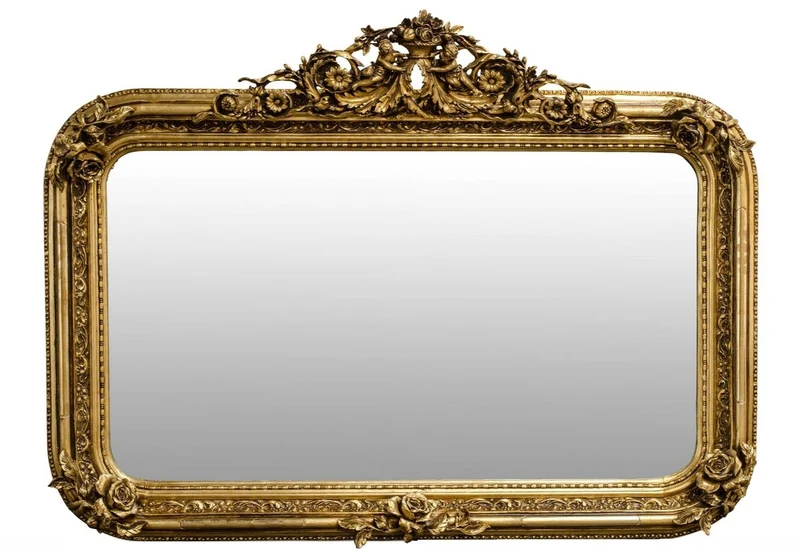 Casa Padrino Antik Stil Wandspiegel Gold 142 x H. 100 cm - Barock Möbel