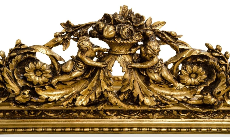 Casa Padrino Antik Stil Wandspiegel Gold 142 x H. 100 cm - Barock Möbel