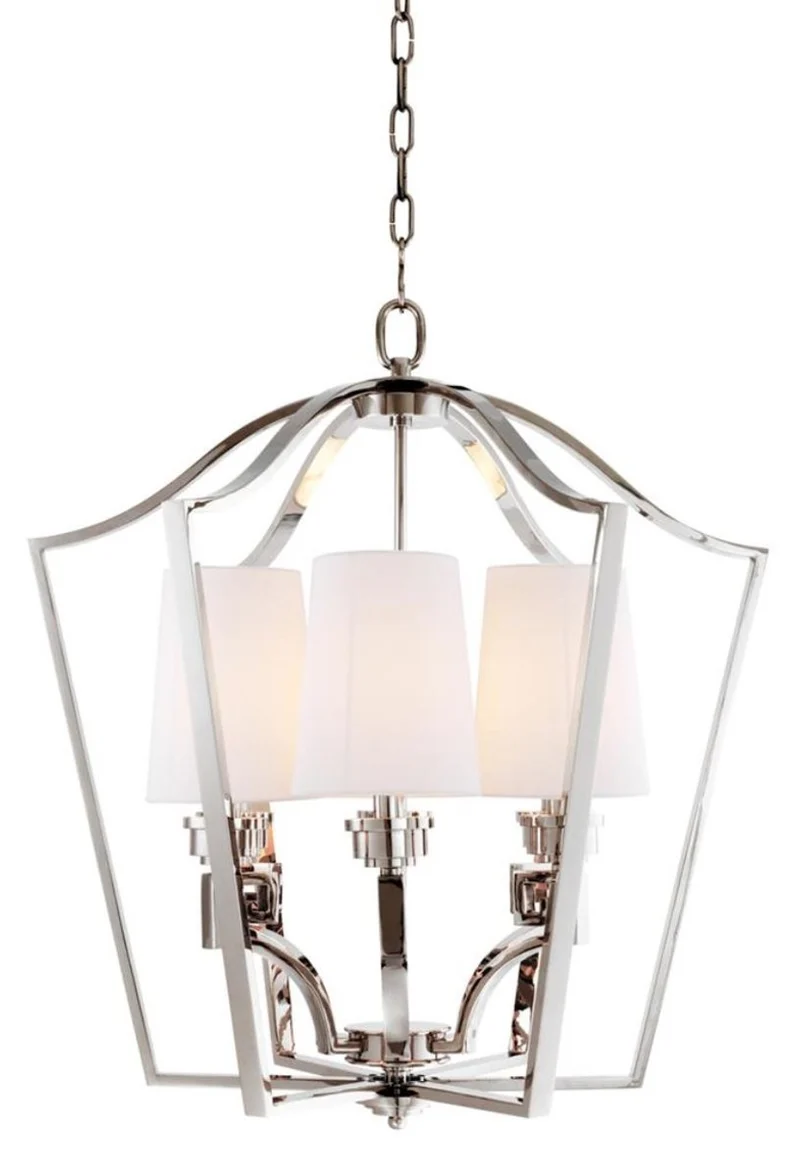 Casa Padrino Luxus Hängeleuchte Silber 77 x H. 82 cm - Hotel Restaurant Möbel