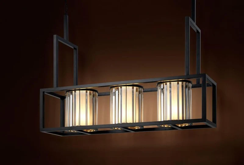Casa Padrino Luxus Kronleuchter Schwarz 120 x 32 x H. 98 cm - Hotel Restaurant Möbel