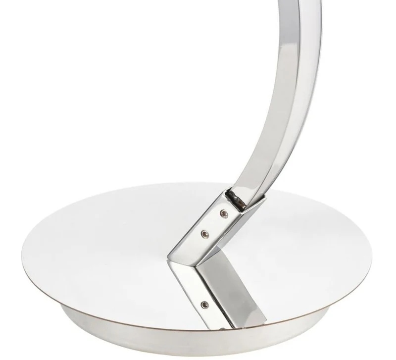 Casa Padrino Luxus LED Tischleuchte Silber Ø 15 x H. 50 cm - Designer Tischlampe
