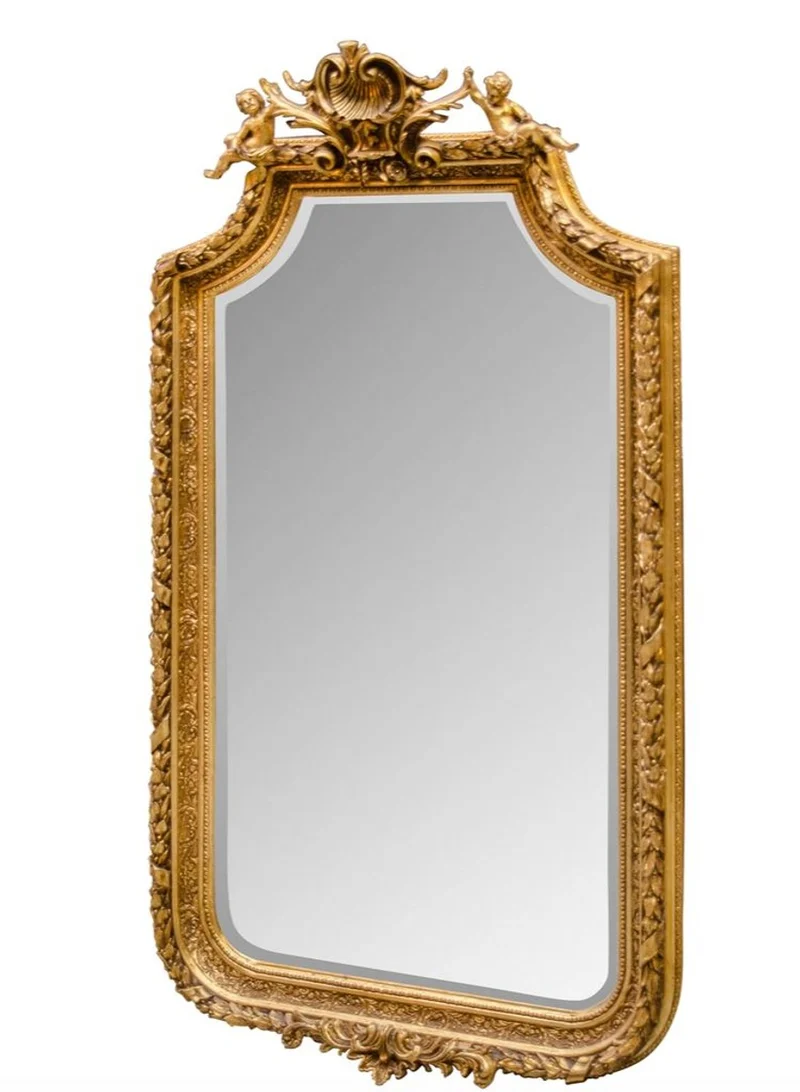 Casa Padrino Barock Spiegel mit goldenen Rahmen 100 x H. 175 cm - Antik Stil Möbel