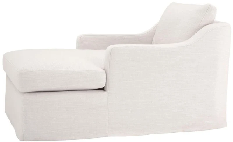 Casa Padrino Luxus Liegesessel / Schlafsessel Weiß 85 x 150 x H. 75 cm - Wohnzimmer Sessel
