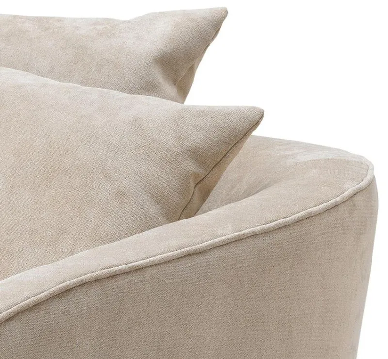 Casa Padrino Luxus Hotel Salon Sessel Greige 101 x 91 x H. 72 cm - Wohnzimmer Möbel