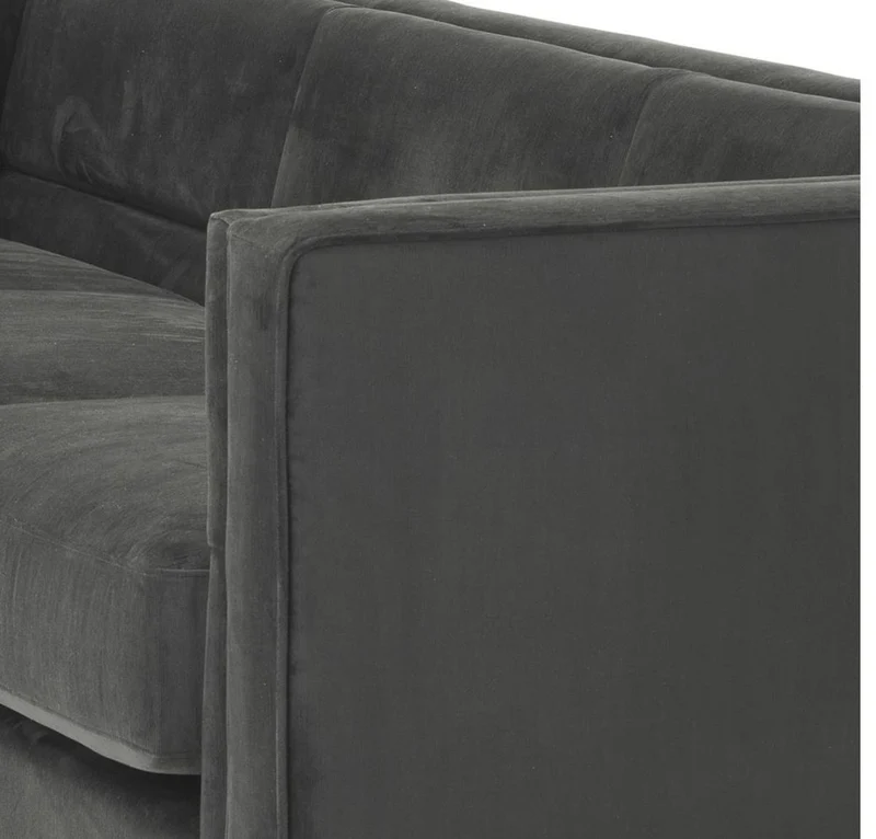 Casa Padrino Luxus 3er Sofa Anthrazitgrau 231 x 86 x H. 73,5 cm - Luxus Wohnzimmer Sofa
