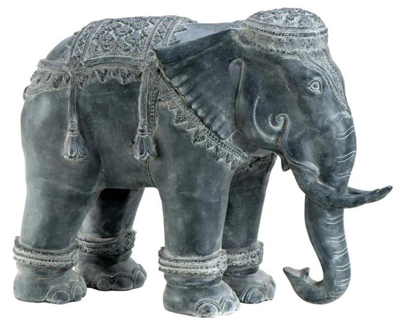 Casa Padrino Luxus Dekoration Aluminium Elefant 90 x 35 x H. 67 cm - Limited Edition