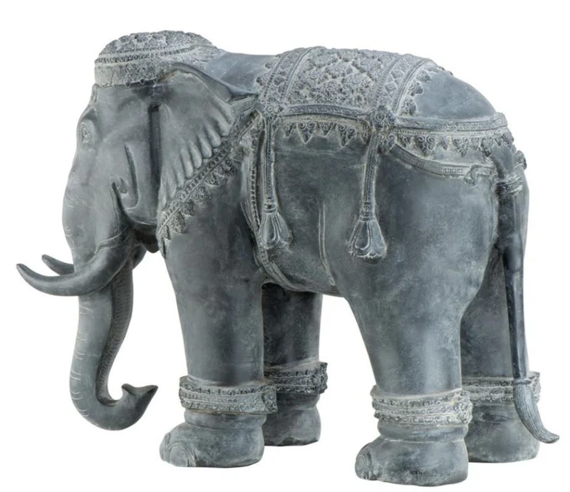 Casa Padrino Luxus Dekoration Aluminium Elefant 90 x 35 x H. 67 cm - Limited Edition