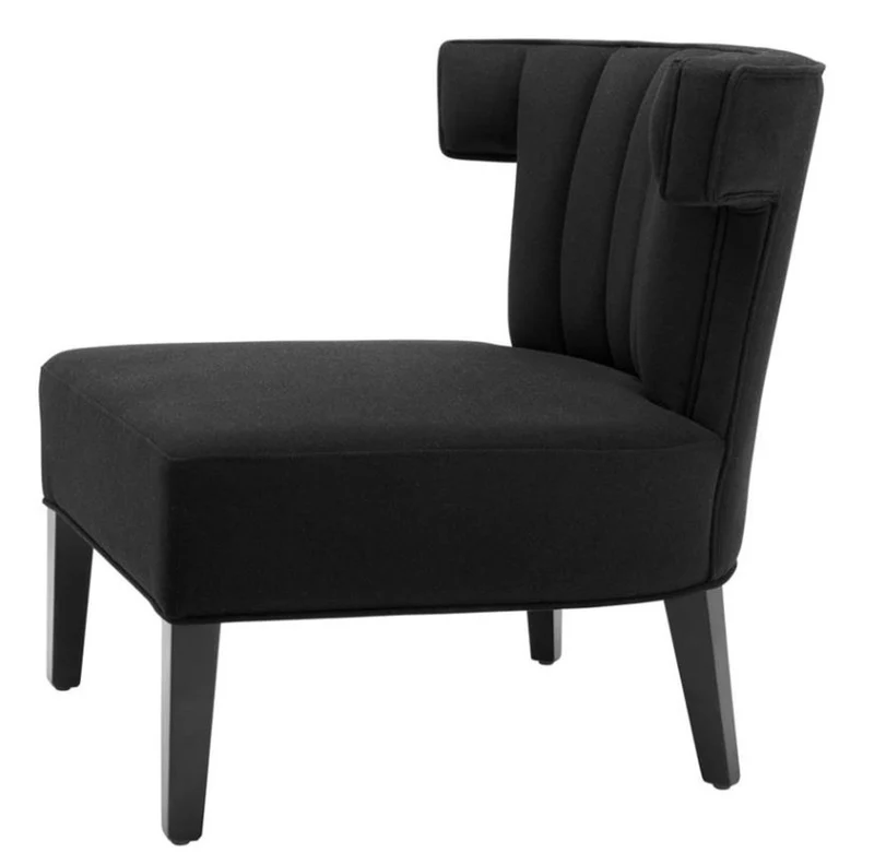 Casa Padrino Luxus Sessel Schwarz - Designer Möbel