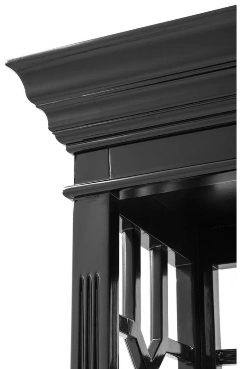 Casa Padrino Designer Mahagoni Regalschrank Piano Schwarz - Luxus Qualität