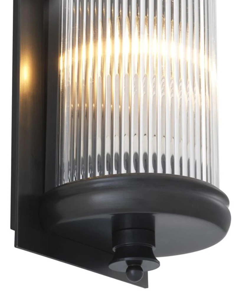 Casa Padrino Luxus Wohnzimmer Wandlampe Bronze 13 x 11 x H. 43 cm - Hotel Möbel