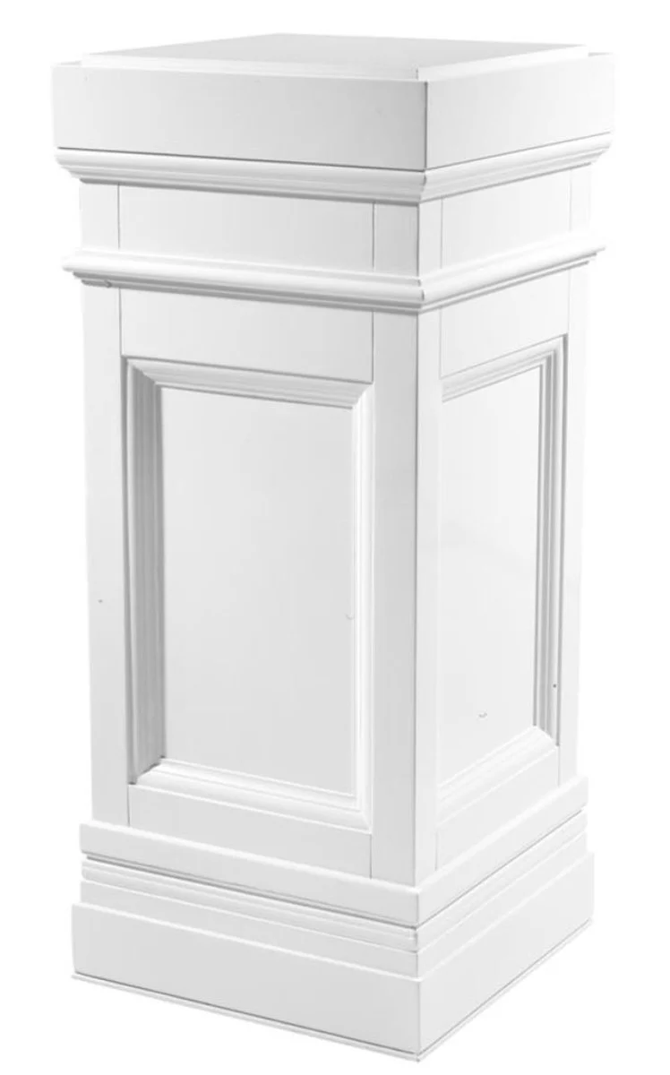 Casa Padrino Säule Weiß 44 x 44 x H. 103 cm - Luxus Beistelltisch
