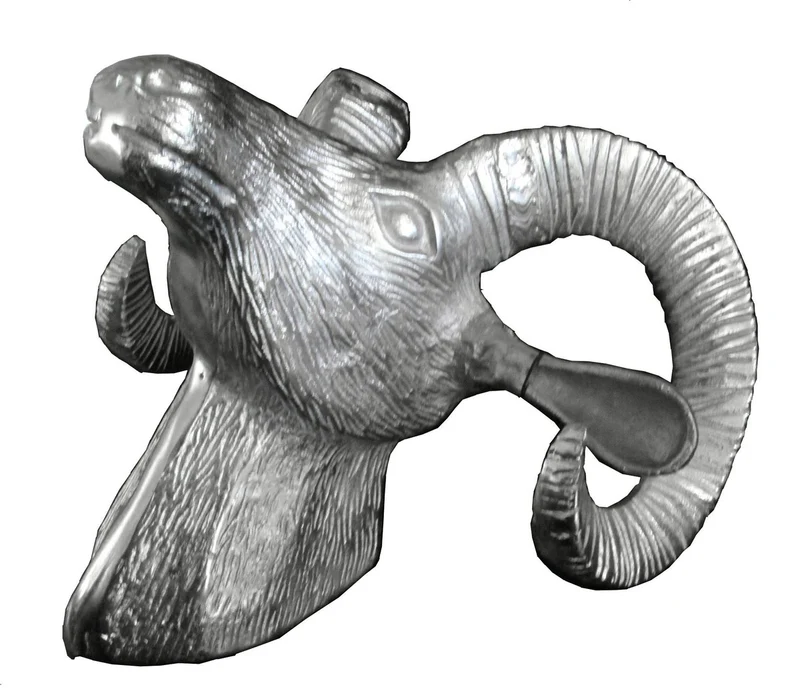 Casa Padrino Designer Geweih Wanddekoration aus poliertem Aluminium Silber 37 x 37 x 26 cm