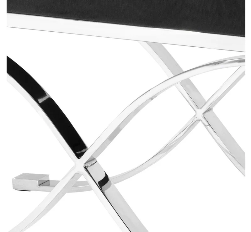 Casa Padrino Luxus Hocker Anthrazitgrau 69 x 42 x H. 51 cm - Designermöbel