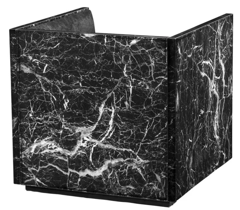 Casa Padrino Luxus Hotel Sessel Schwarz 71 x 70 x H. 68 cm - Limited Edition