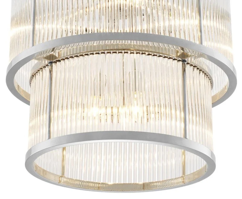 Casa Padrino Kronleuchter Silber 55 x H. 59 cm - Luxus Kollektion