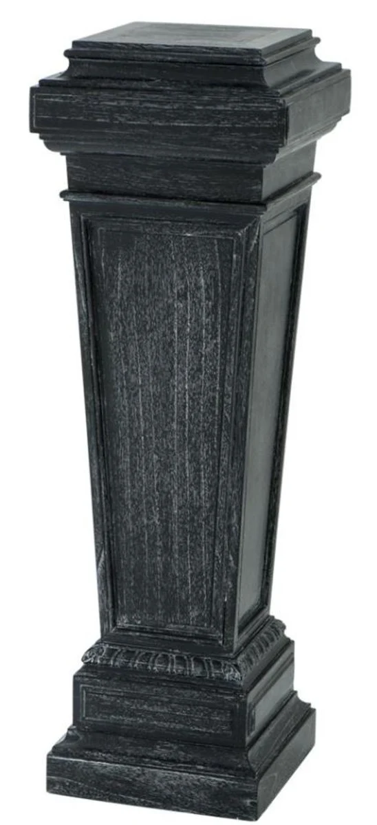 Casa Padrino Designer Säule / Beistelltisch 38 x 38 x H. 114 cm - Luxus Möbel Grau