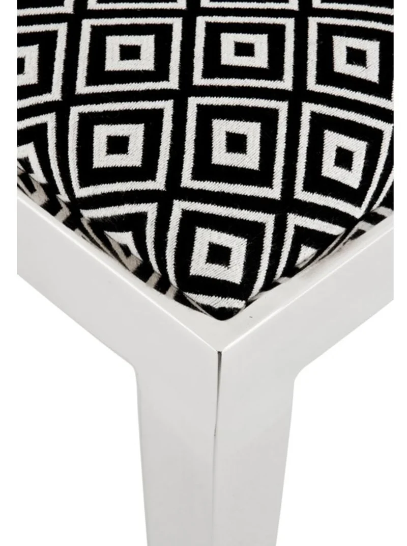 Casa Padrino Luxus Edelstahl Esszimmerstuhl 47,5 x 50 x H. 77,2 cm - Designer Esszimmermöbel