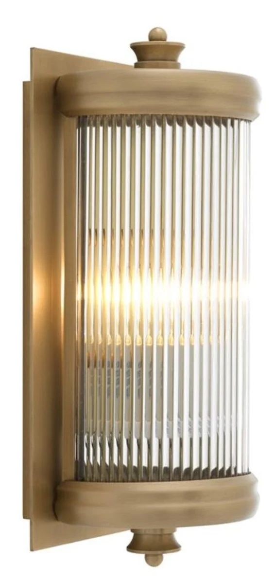 Casa Padrino Luxus Wohnzimmer Wandlampe Messing 13 x 11 x H. 29 cm - Hotel Möbel