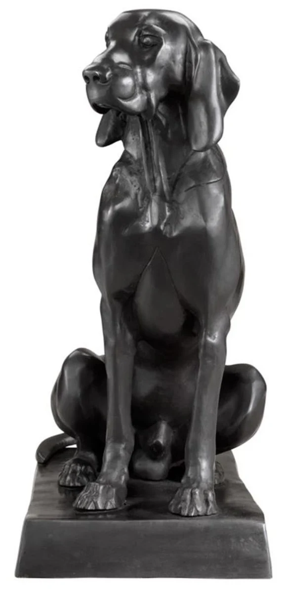 Casa Padrino Luxus Bronzefiguren 2er Set Hunde 32 x 60 x H. 73 cm - Limited Edition