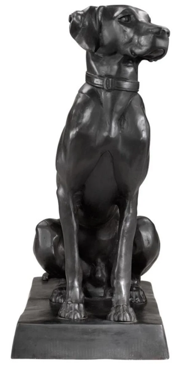 Casa Padrino Luxus Bronzefiguren 2er Set Hunde 32 x 60 x H. 73 cm - Limited Edition