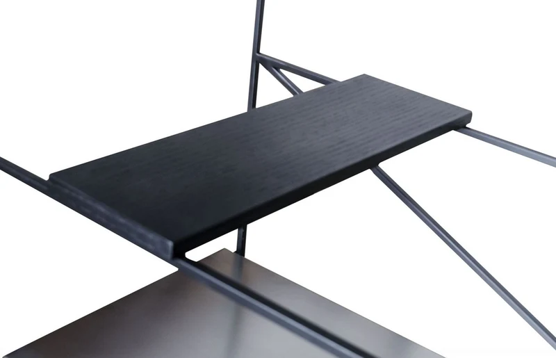 Casa Padrino Luxus Wohnzimmerschrank Schwarz 110 x 45 x H. 100,5 cm - Designer Regalschrank