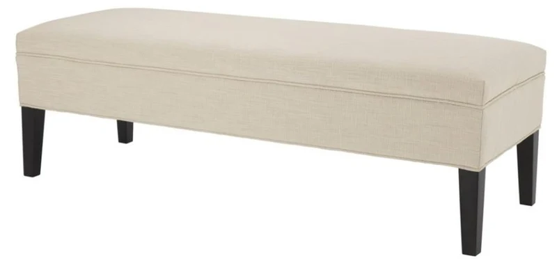 Casa Padrino Designer Sitzbank Elfenbein 140 x 50 x H. 45 cm - Luxus Möbel