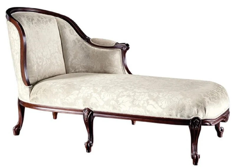 Casa Padrino Luxus Barock Chaiselongue Gold / Dunkelbraun 166 x 78 x H. 90 cm - Möbel im Barockstil