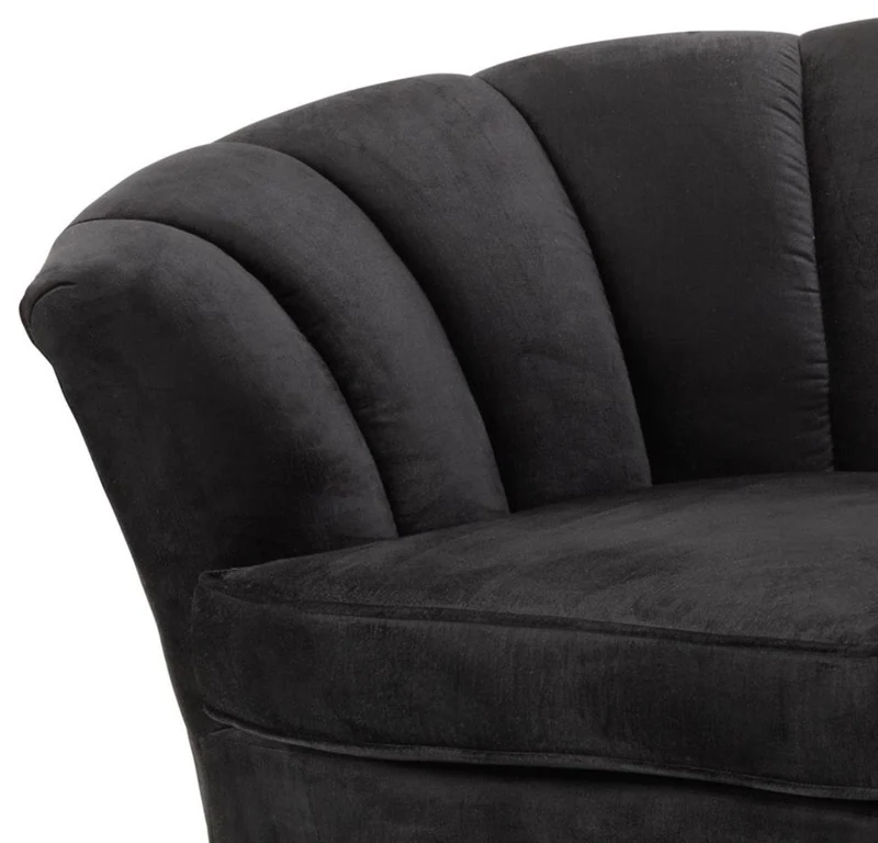 Casa Padrino Designer Sofa Schwarz / Dunkelbronze 164 x 74 x H. 73 cm - Luxus Kollektion