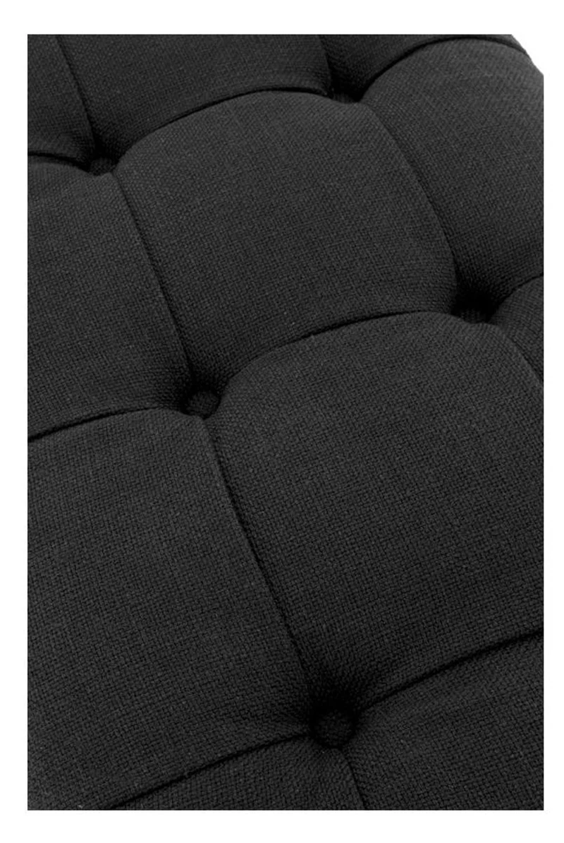 Casa Padrino Luxus Sitzbank Schwarz 129 x 50 x H. 58 cm - Luxus Kollektion