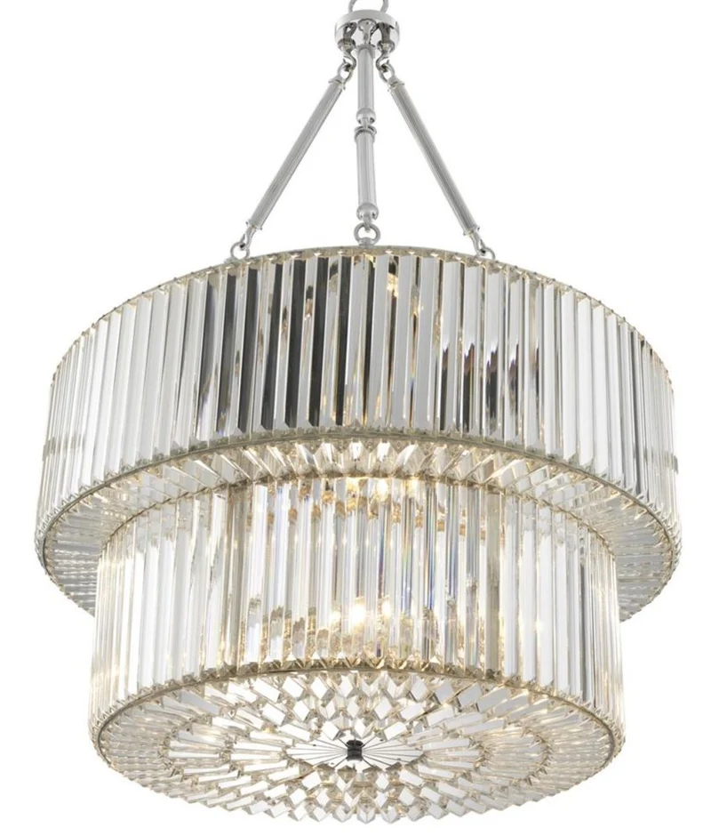 Casa Padrino Luxus Kronleuchter Silber 67 x H. 90 cm - Luxus Hotel Kollektion